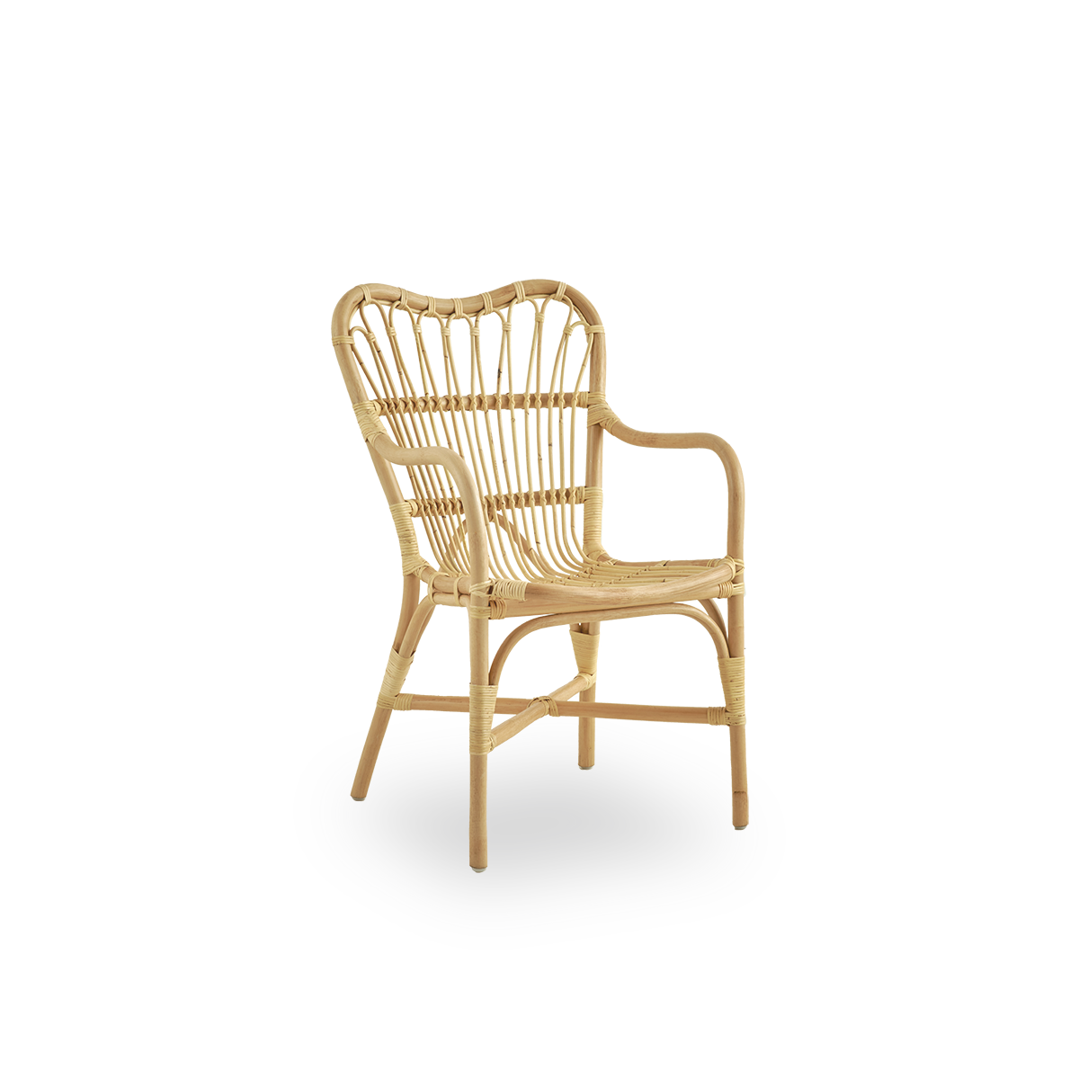 Dette er et nærbillede af Margret Dining Chair i natural rattan.