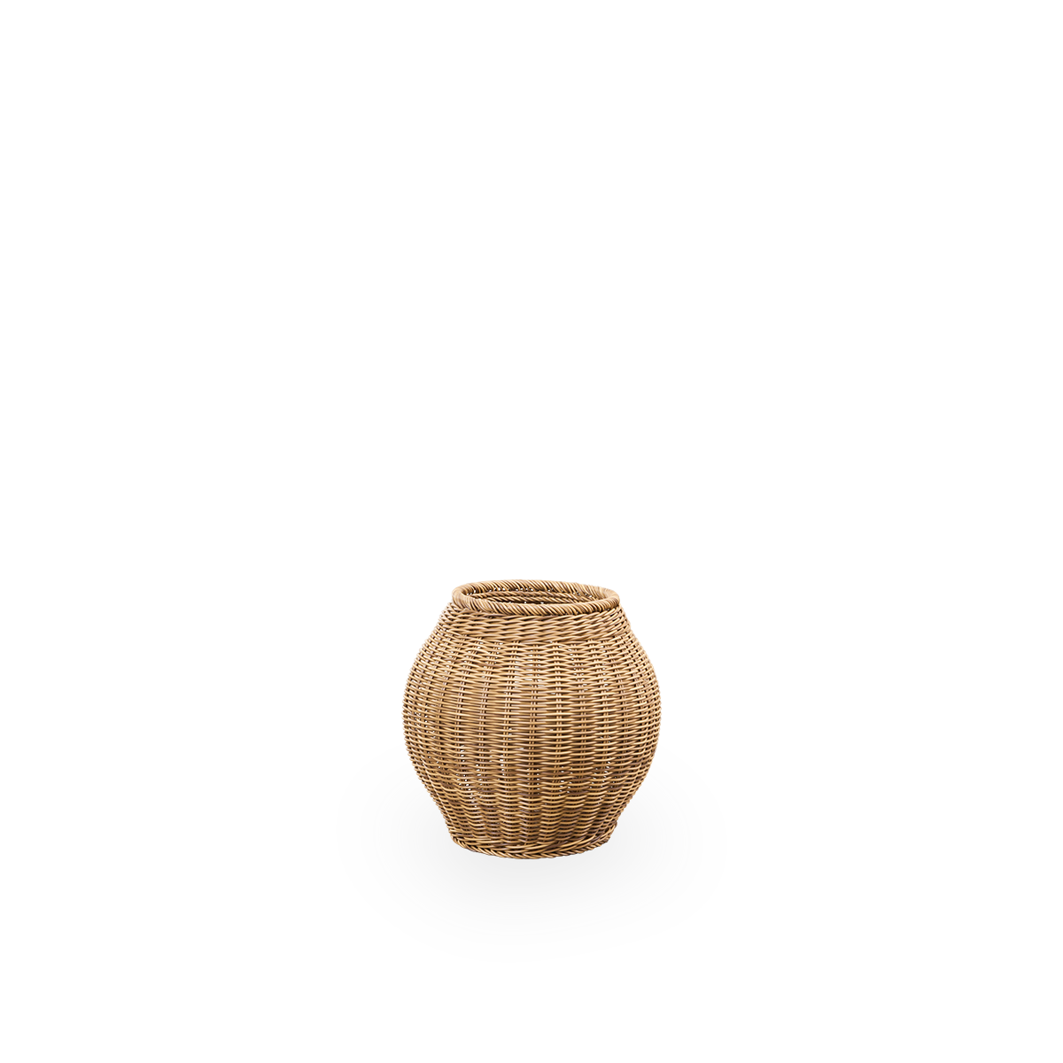 Ellis udendørskurv i kastanjefarve, håndflettet af 70% genanvendt og 30% ny ArtFibre. Ø40 cm.