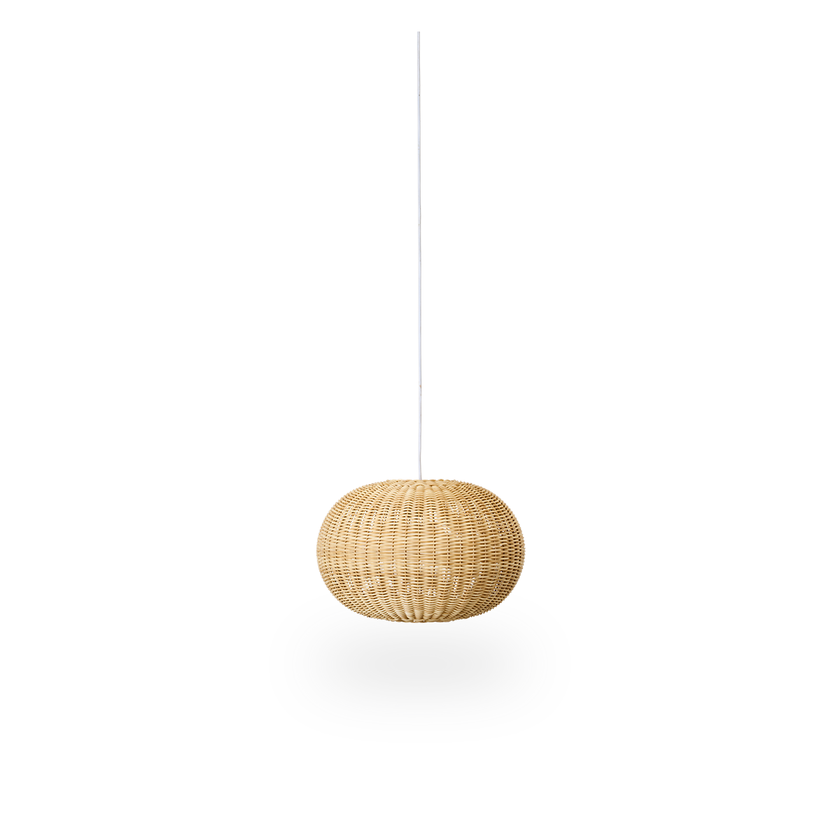 Tangelo udendørs lampeskærm designet af Darcy Clarke, størrelse Small, Ø37 cm. Håndlavet i vejrbestandig ArtFibre med indre stålramme, som giver god vægt og stabilitet.