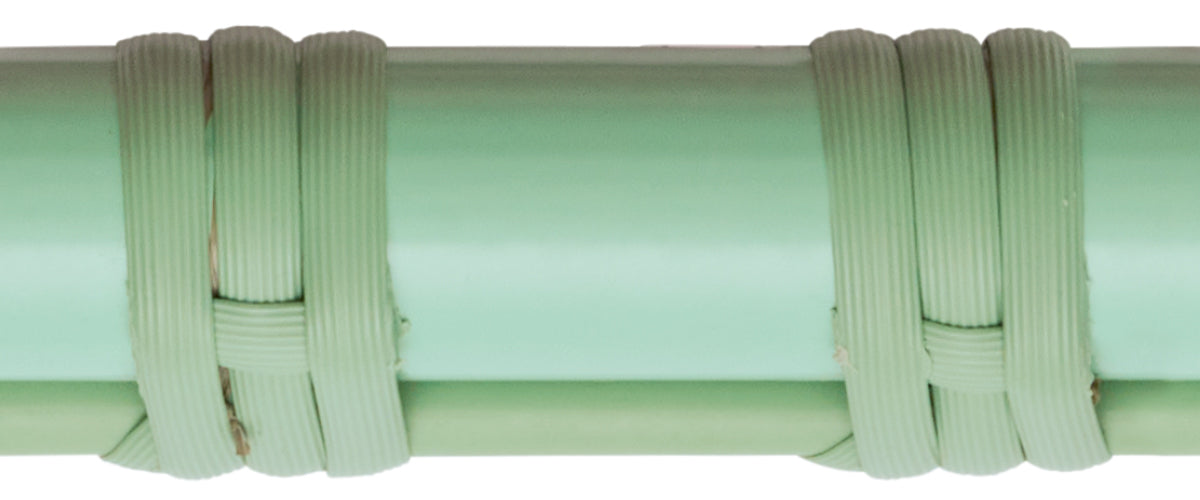 Mint green (bleg salvie) aluminiumsstel med matchende ArtFibre vævning — specialfarve til Sika-Design Exterior møbler