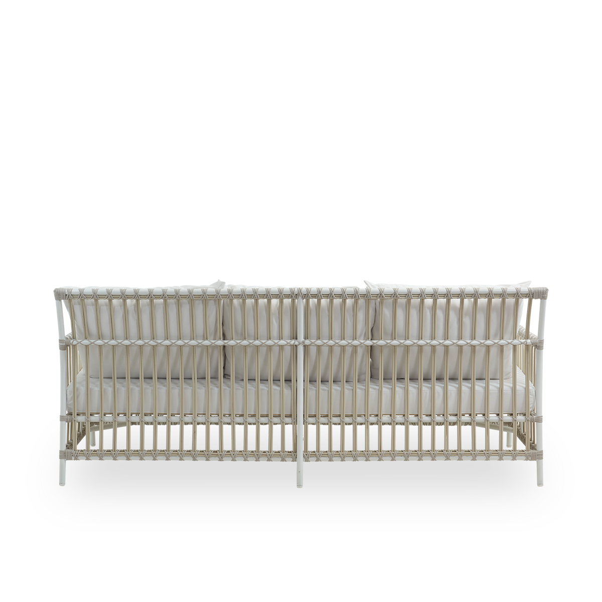 Dette er et nærbillede af Caroline Exterior Sofa i dove White Aluminium ArtFibre.