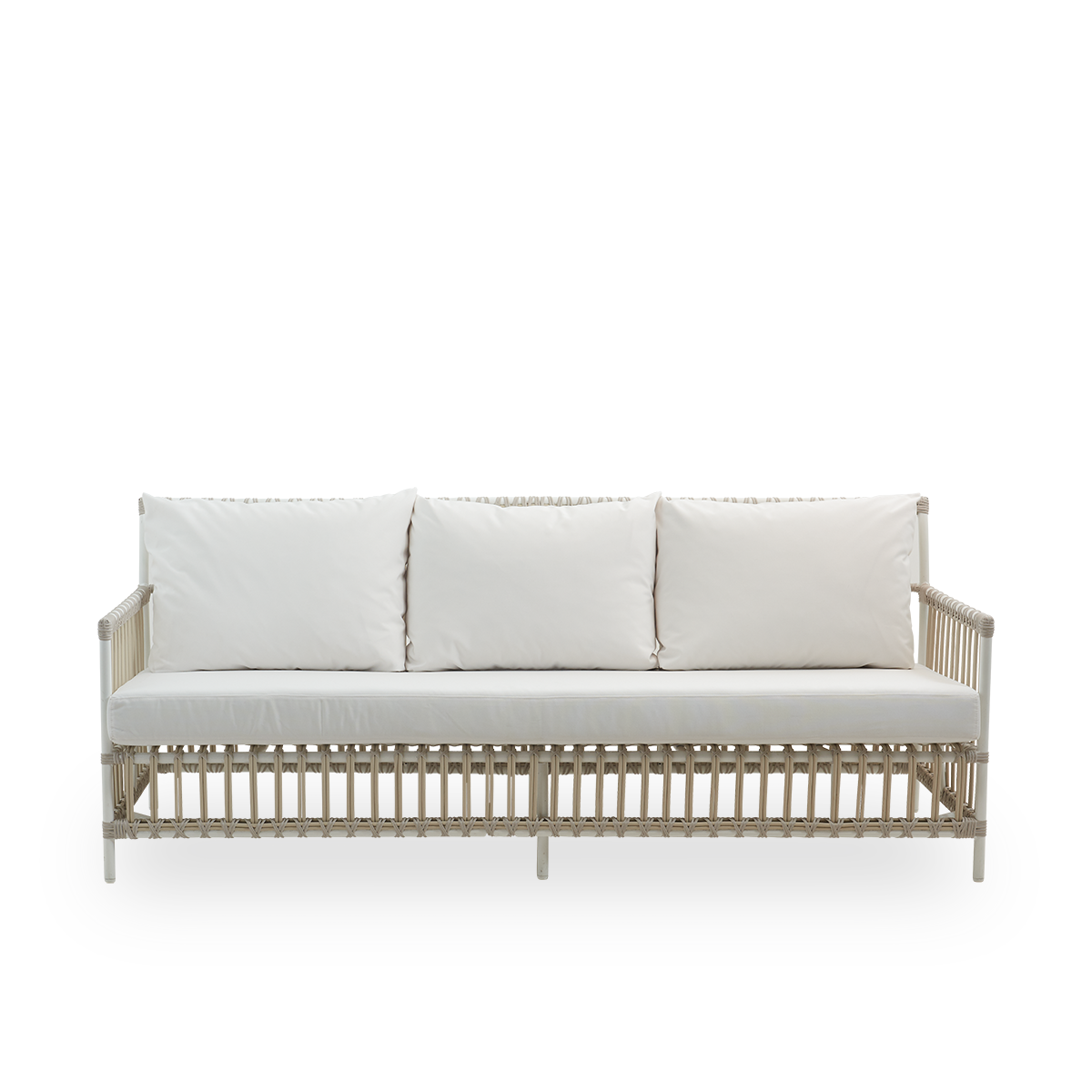 Dette er et nærbillede af Caroline Exterior Sofa i dove White Aluminium ArtFibre.