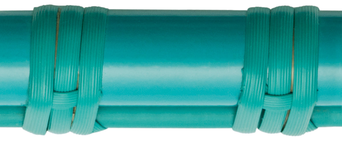Sea green (dyb teal) aluminiumsstel med matchende ArtFibre vævning — specialfarve til Sika-Design Exterior møbler