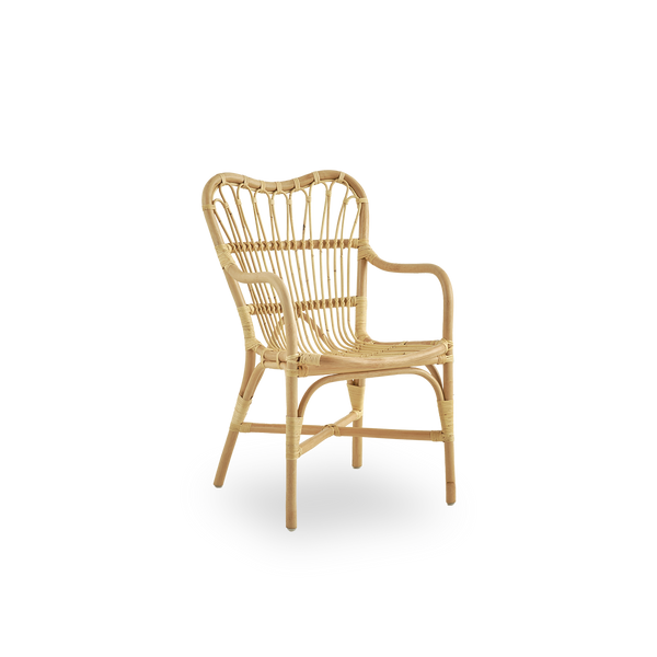 Dette er et nærbillede af Margret Dining Chair i natural rattan.