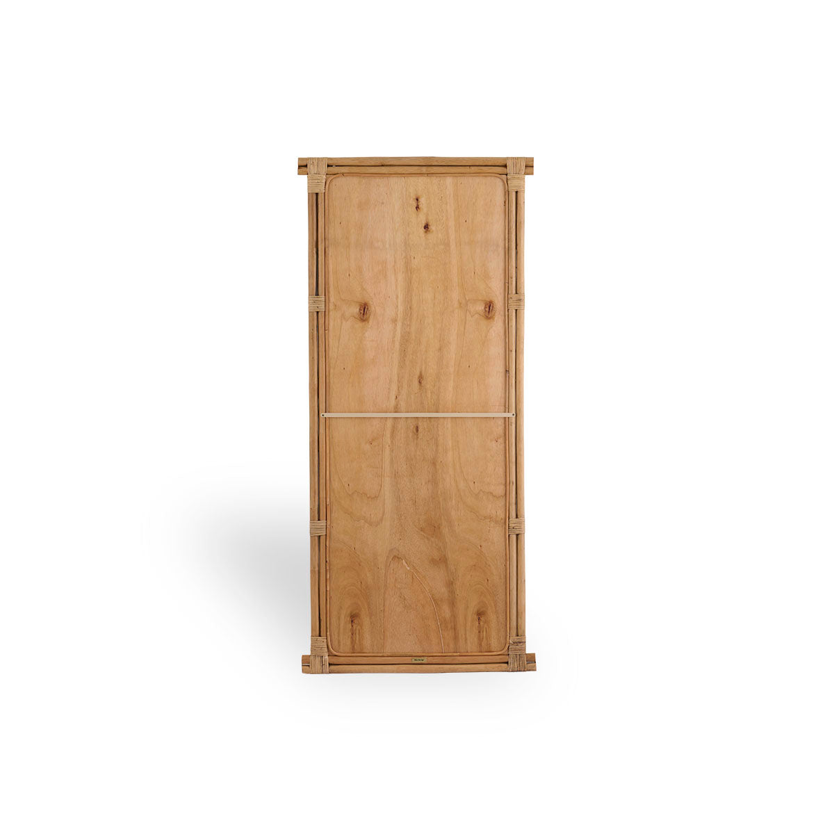 Rasmus fuldlængdespejl, højde 180 cm, håndlavet i højkvalitets indonesisk rattan i Antique brown farve. Minimalistisk, elegant design.