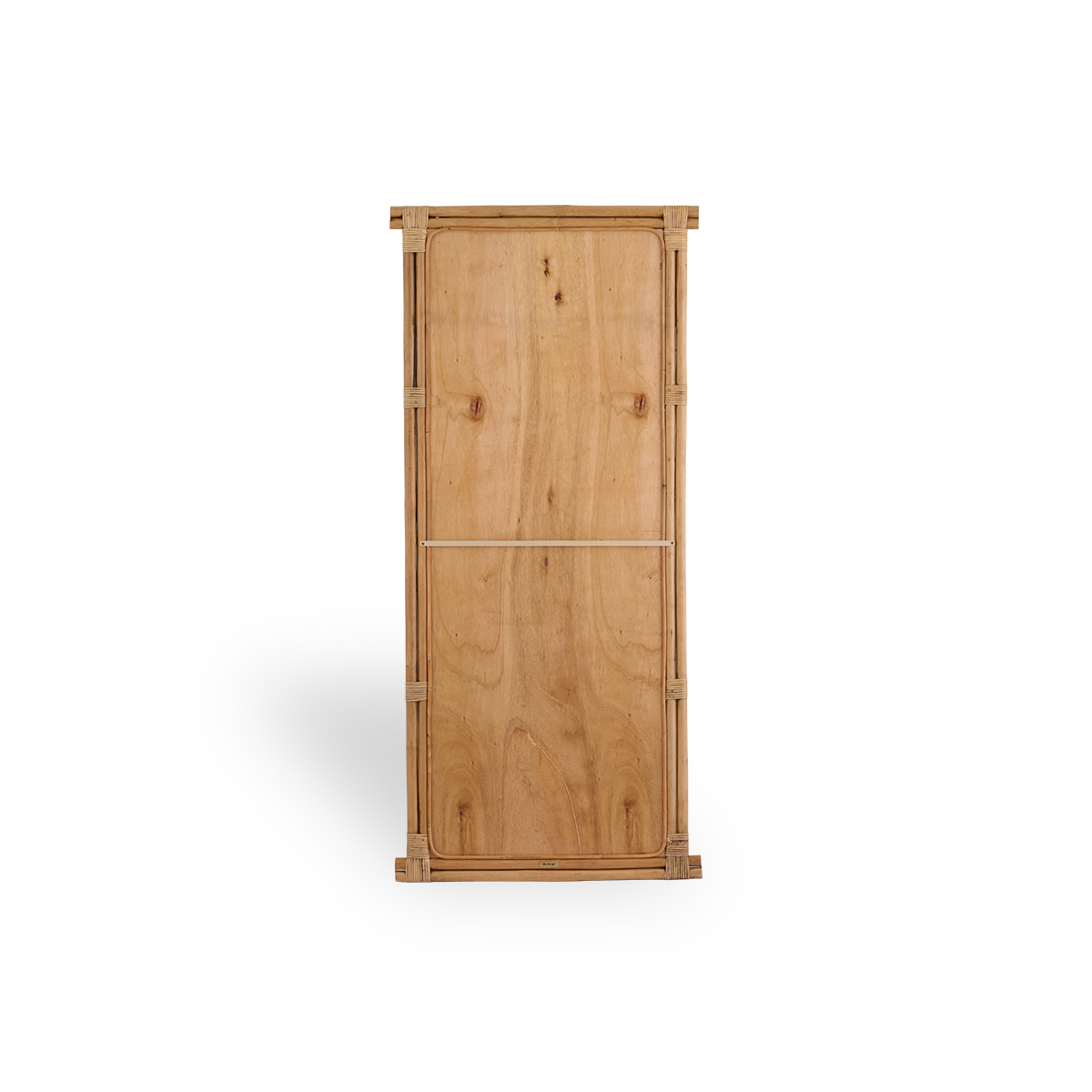 Rasmus fuldlængdespejl, højde 180 cm, håndlavet i højkvalitets indonesisk rattan i Antique brown farve. Minimalistisk, elegant design.