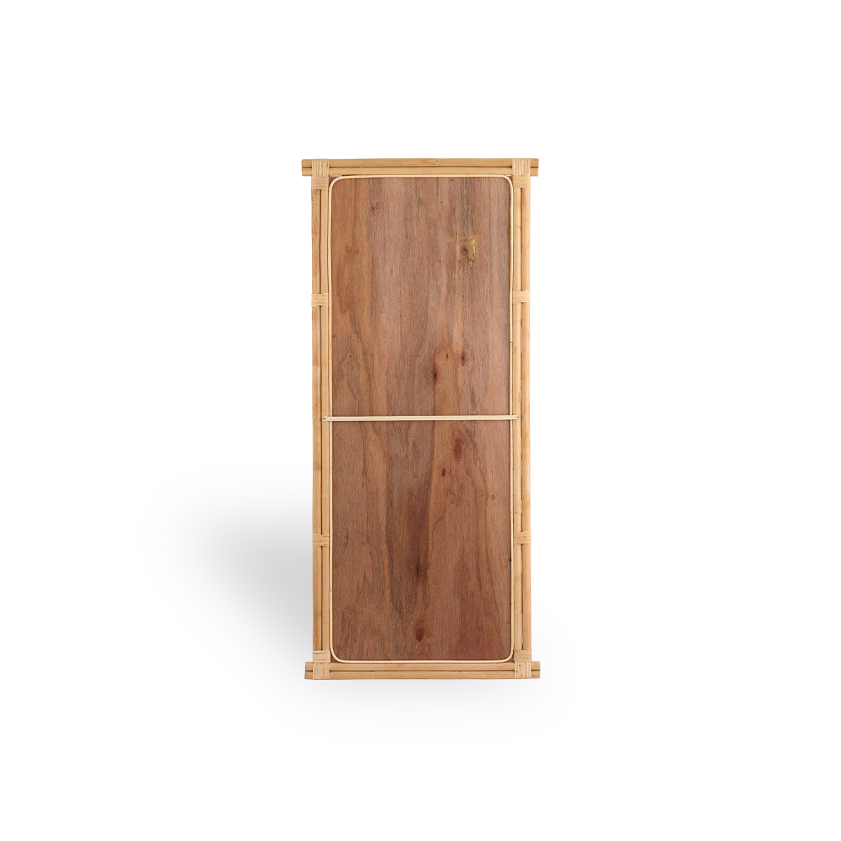 Rasmus fuldlængdespejl, højde 180 cm, håndlavet i højkvalitets indonesisk rattan i naturlig farve. Minimalistisk, elegant design.