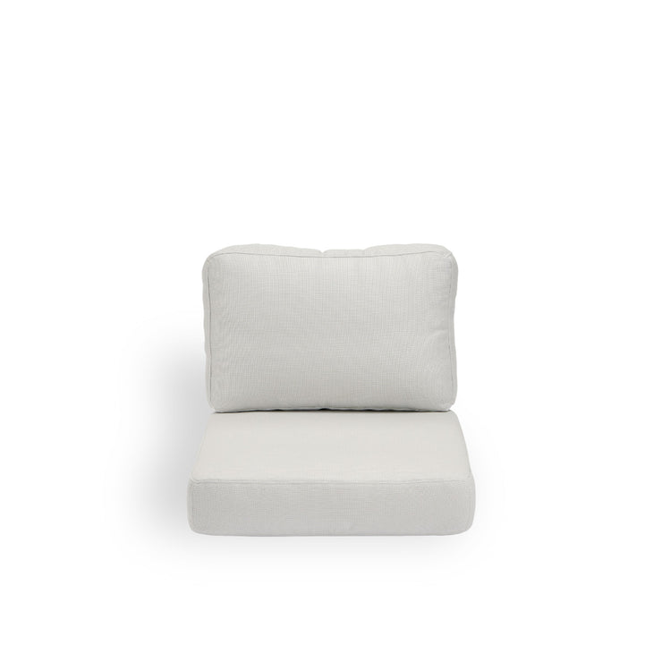 Billede af Seat- and back cushion | Carrie Exterior Lounge Chair vist med hvidt stof