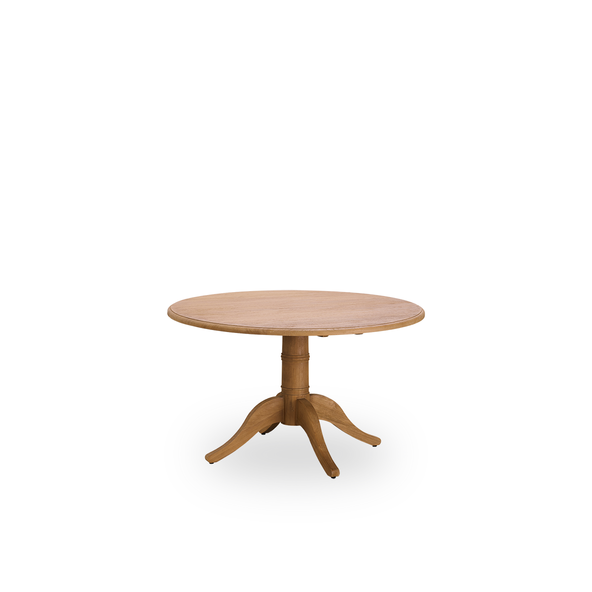 Dette er et nærbillede af Michel Teak Dining Table Ø120 cm i teak indoor.