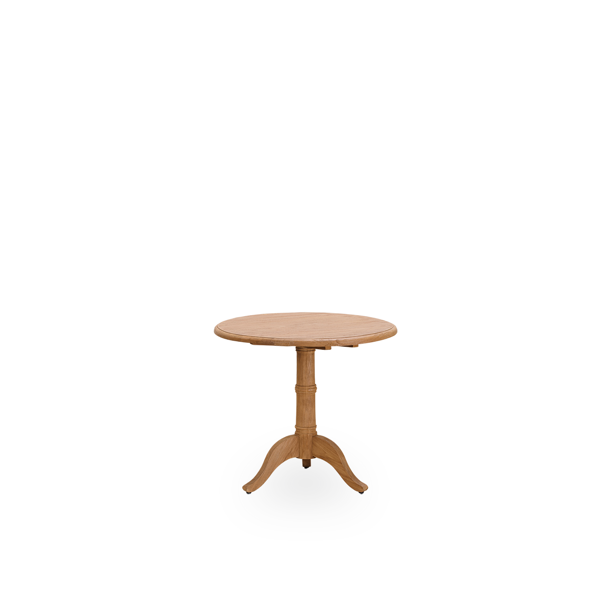 Dette er et nærbillede af Michel Teak Dining Table Ø80 cm i teak indoor.