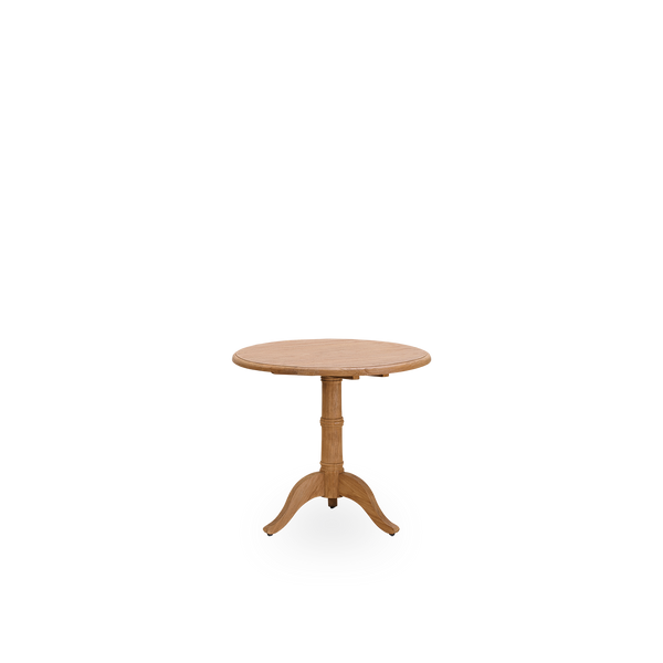 Dette er et nærbillede af Michel Teak Dining Table Ø80 cm i teak indoor.