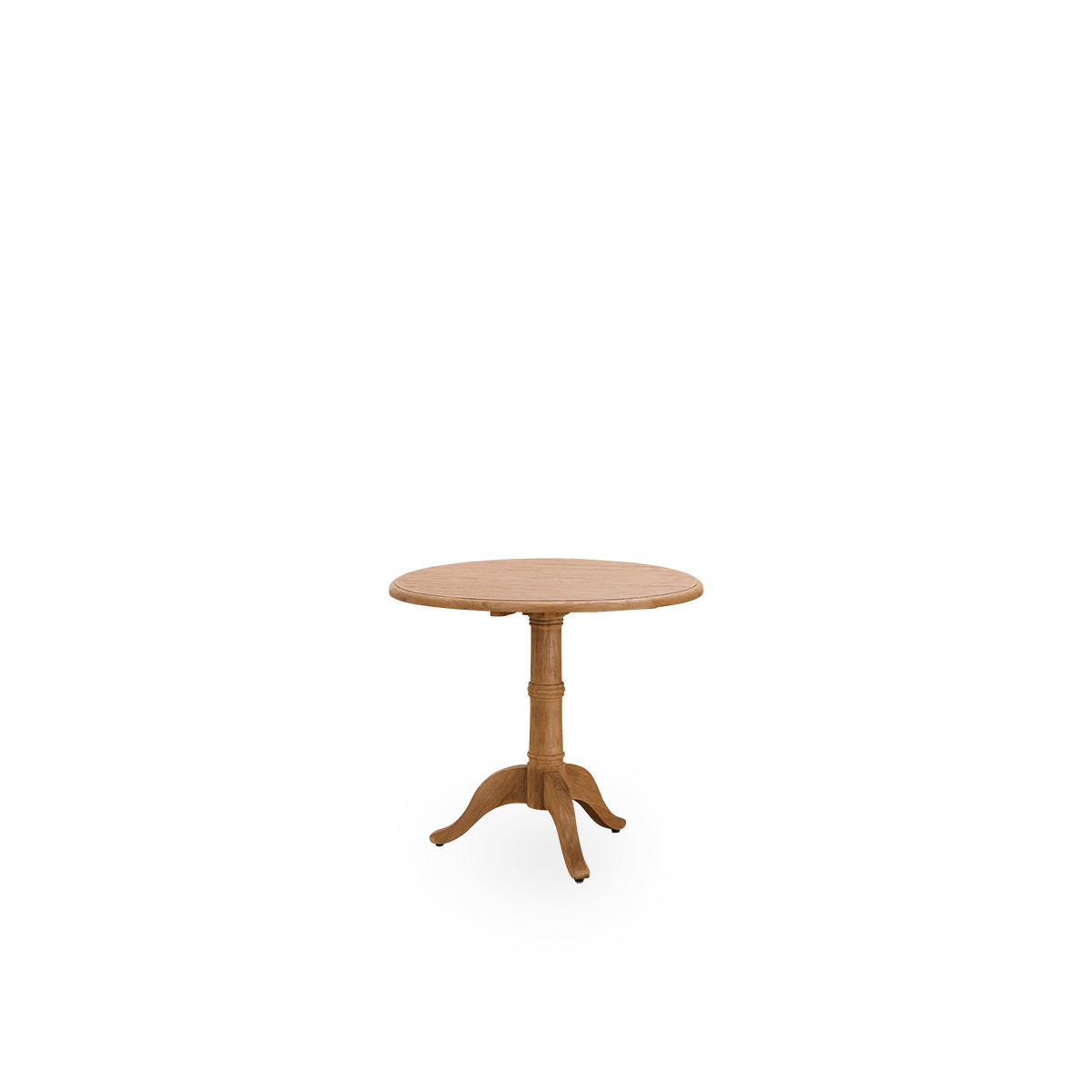 Dette er et nærbillede af Michel Teak Dining Table Ø80 cm i teak indoor.