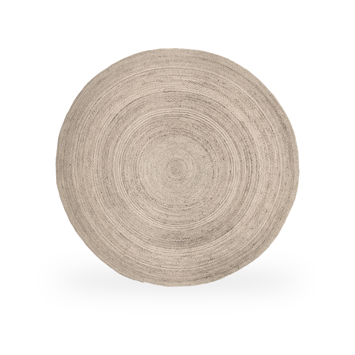 Dette er et nærbillede af Jute Carpet Ø280 i grey jute.
