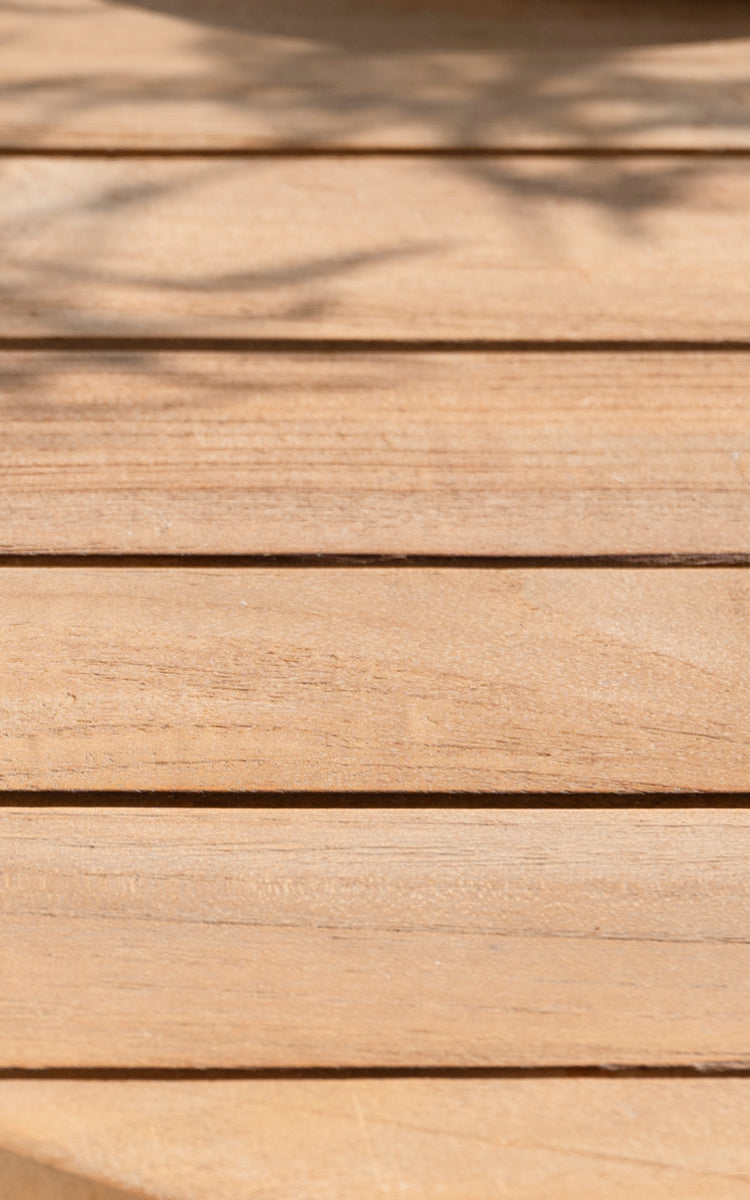 Dette er et nærbillede af George Udendørs bord 240 i outdoor Teak.
