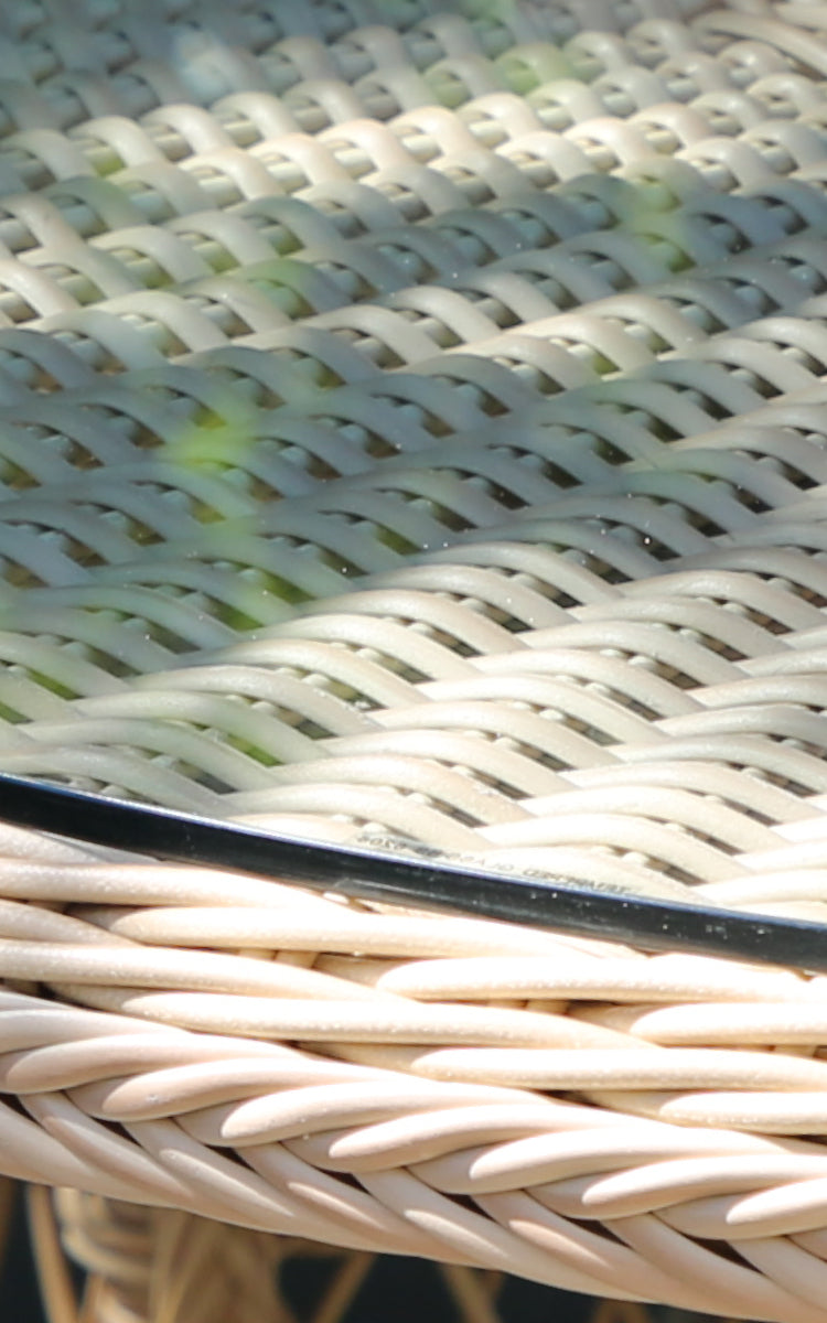 Dette er et nærbillede af Grace Udendørs spisebord i natural ArtFibre Aluminium.