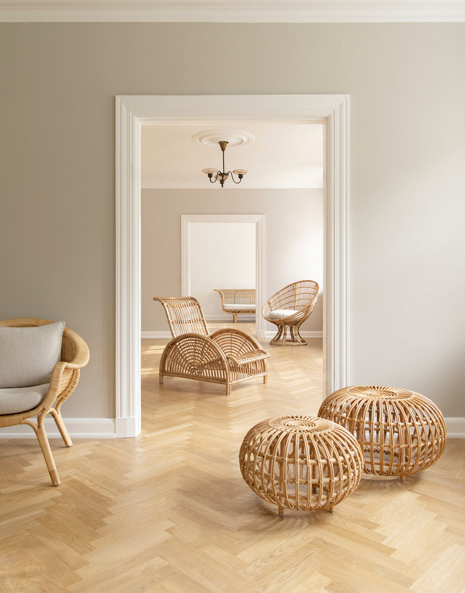 Sika-Designs ICONS Kollektion — mid-century rattanklassikere inklusive Charlottenborg, Madame og Paris designs af nogle af verdens mest anerkendte designere