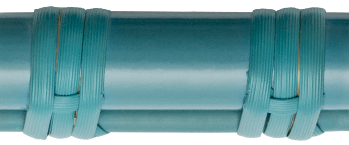 Petrol blue (teal) aluminiumsstel med matchende ArtFibre vævning — specialfarve til Sika-Design Exterior møbler