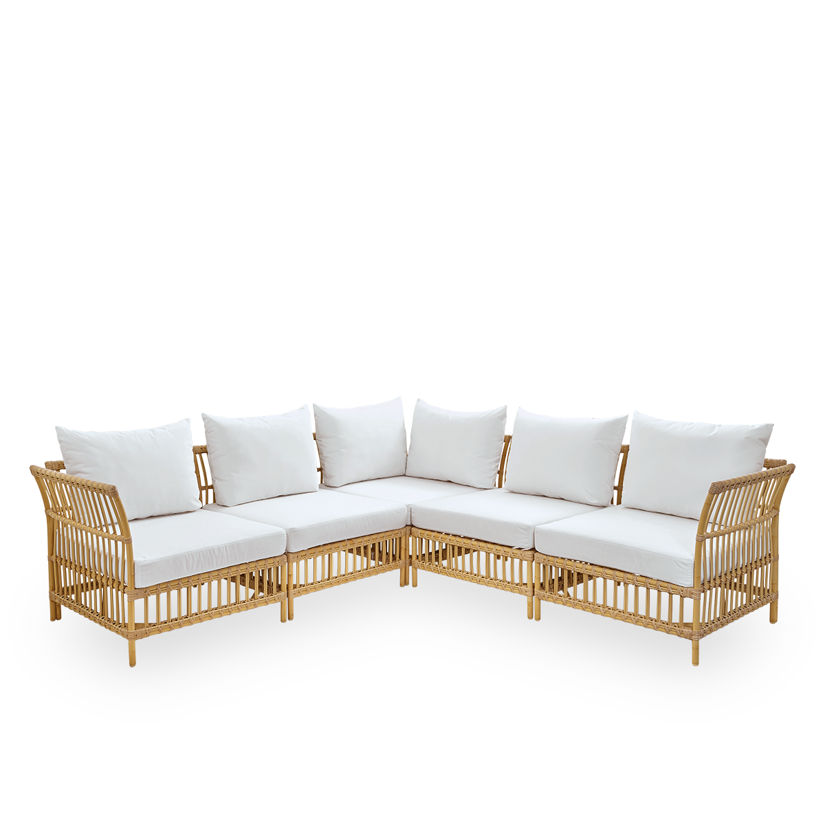 Dette er et nærbillede af Maggie Sofa Corner Module i natural aluminium artfibre.