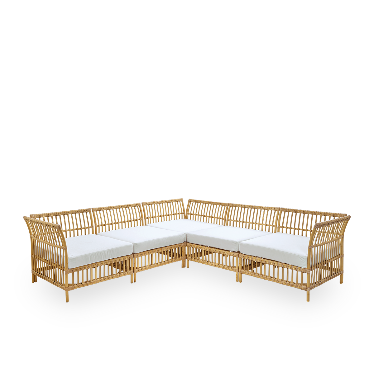 Dette er et nærbillede af Maggie Sofa Corner Module i natural aluminium artfibre.