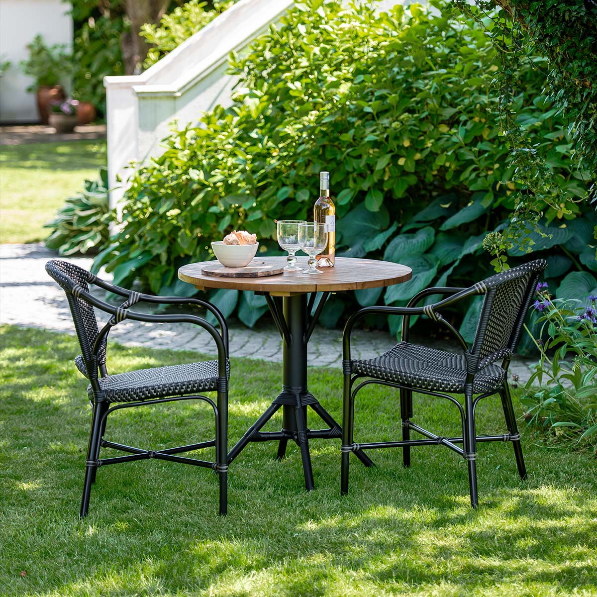 Nicole Cafébord | Teak Ø80 cm